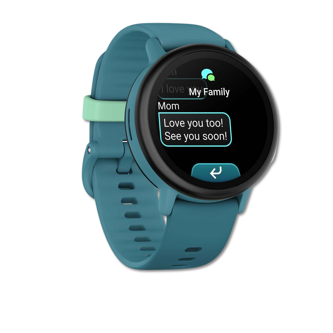 #Color_Turquoise Garmin Bounce 2 left side view