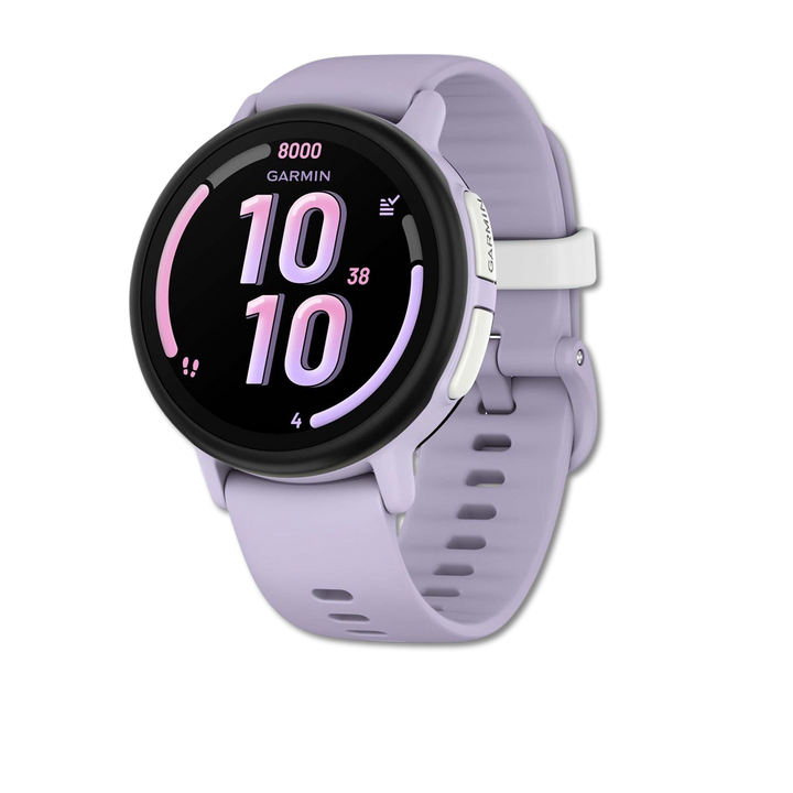 #Color_Light Purple Garmin Bounce 2 kids smartwatch front view