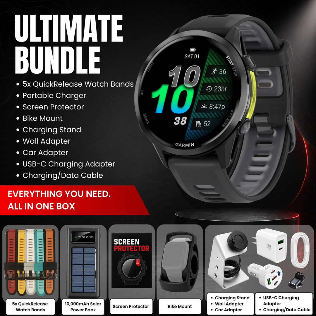 Garmin Forerunner® 970 Smartwatch - Bundle with Free Charging Accessories