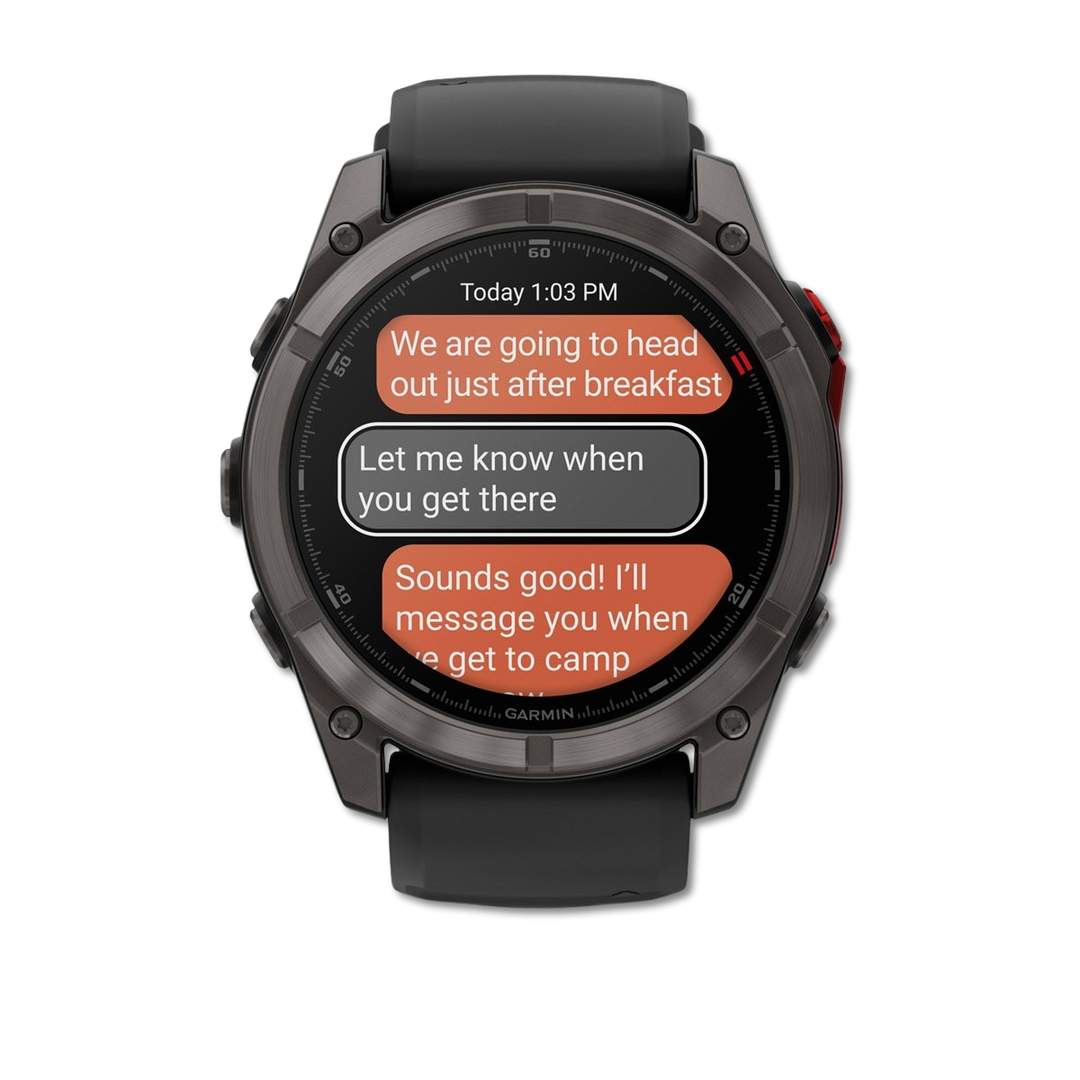 Garmin fenix 8 Pro MicroLED titanium case detail