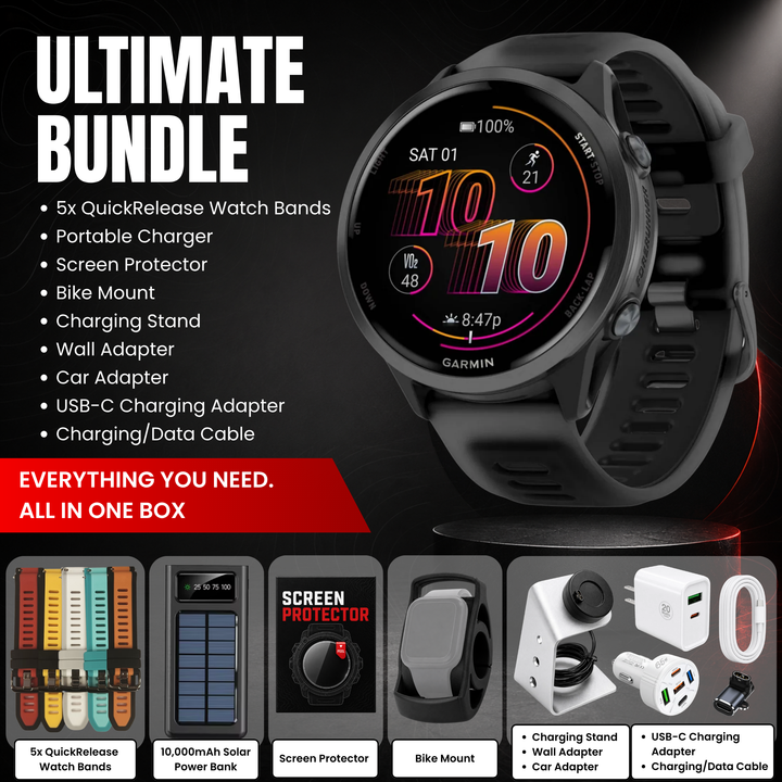 Garmin Forerunner® 570 Smartwatch - Bundle with Free Charging Accessories