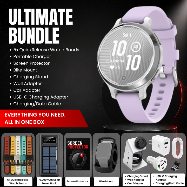 Garmin Lily® 2 Series Smartwatch Bundle with Free Charging Accessories