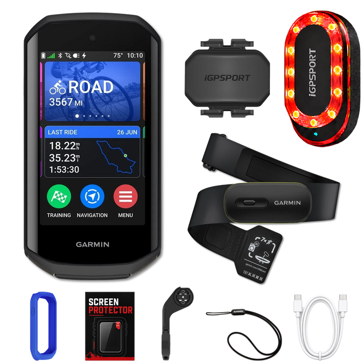 Garmin Edge 1050 Ultimate Bundle with SR Mini radar, HRM 200, cadence sensor and accessories
