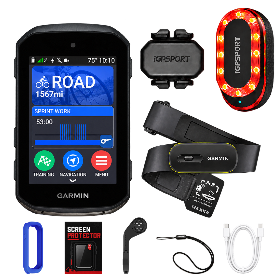 Garmin Edge 850 Ultimate Bundle with SR Mini radar, HRM 200, cadence sensor and accessories