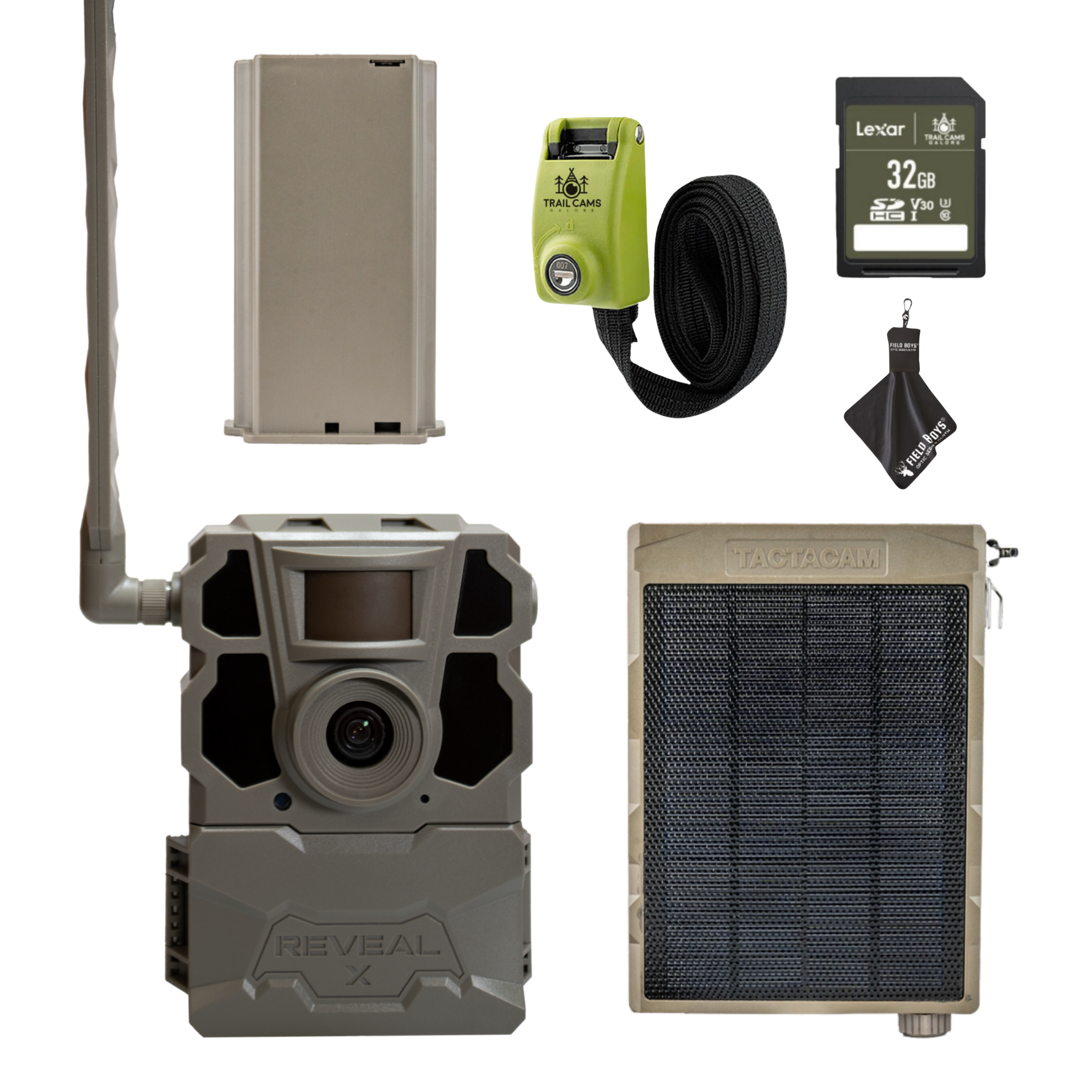 Bundle & Save! TACTACAM REVEAL X GEN 2.0 with Lipo Batteries, Solar Panels, and SD Cards