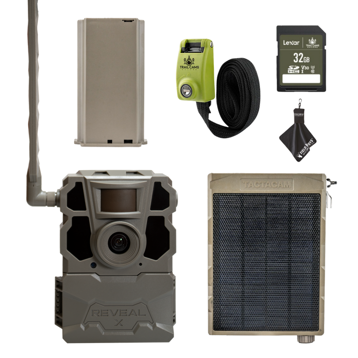 Bundle & Save! TACTACAM REVEAL X GEN 2.0 with Lipo Batteries, Solar Panels, and SD Cards