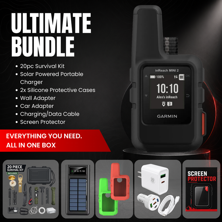 Garmin inReach® Mini 2 Compact Satellite Communicator - Ultimate Bundle