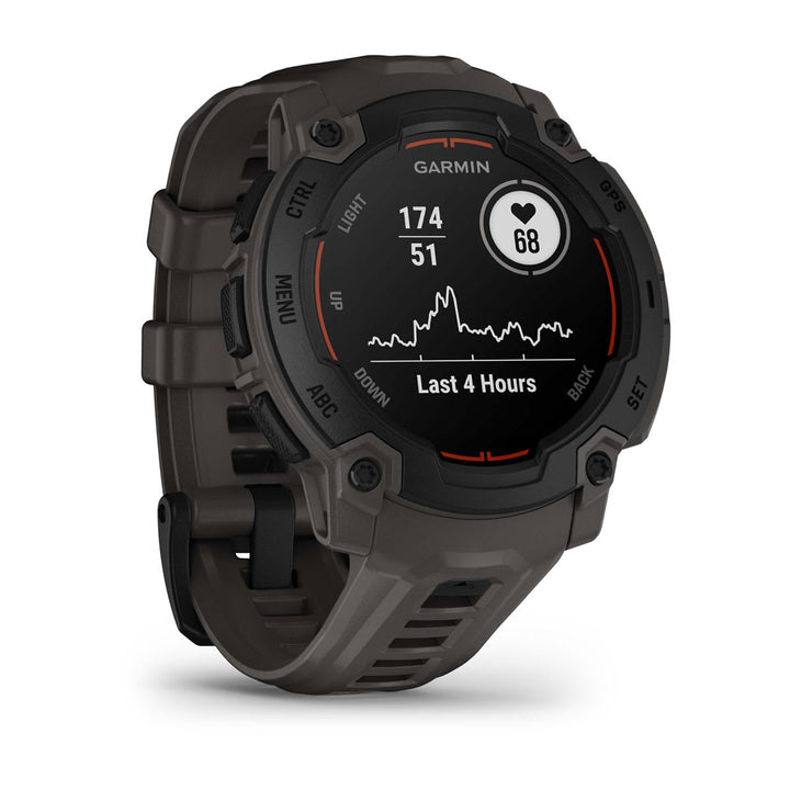 Garmin Instinct E 45mm Black with Charcoal Band - left side