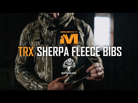 Muddy Men's TRX Waterproof Sherpa Fleece Bib - Mossy Oak Bottomland