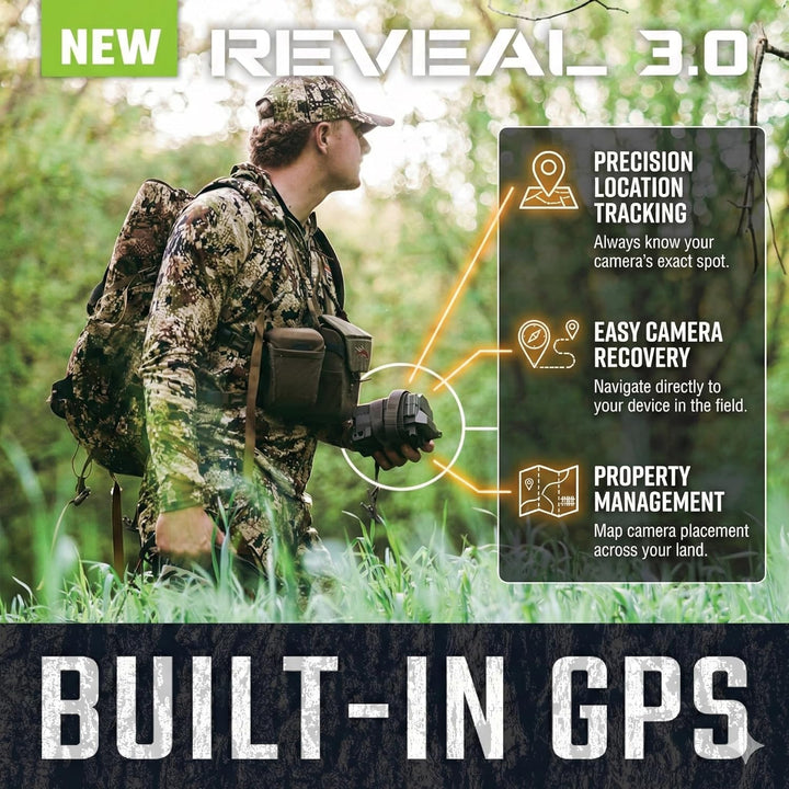 BUY 4 & SAVE! TACTACAM REVEAL PRO 3.0 with Lipo Batteries, Solar Panels, Lockable Straps, SD Cards, and Cleaning Cloth