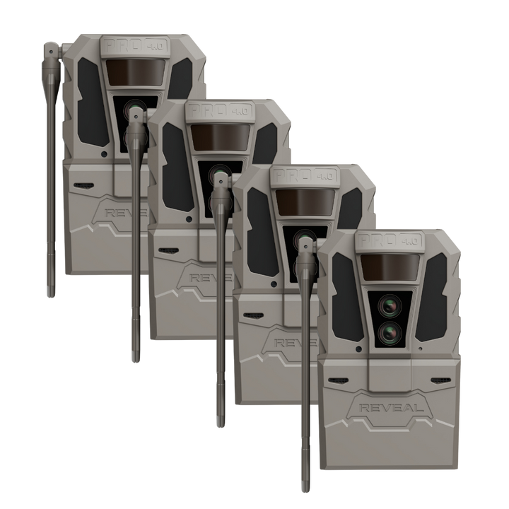 Tactacam Reveal Pro 4.0 Cellular Trail Camera 4-Pack