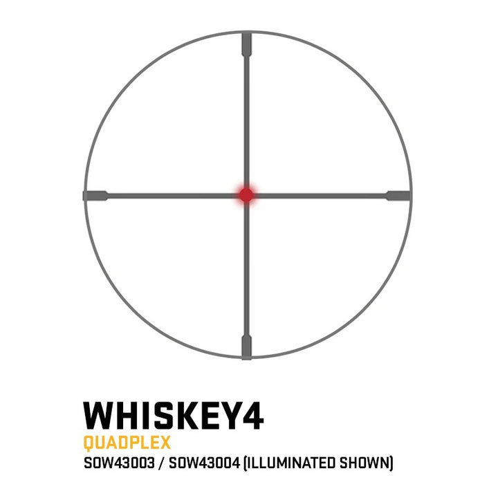 Sig Sauer WHISKEY4 3-12x44mm Riflescope, SFP, Illuminated HELLFIRE QuadPlex, Low Profile Turrets