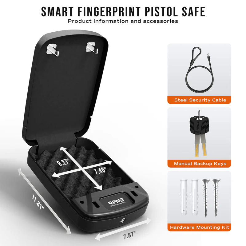 RPNB Biometric Gun Safe for Handguns RP2008