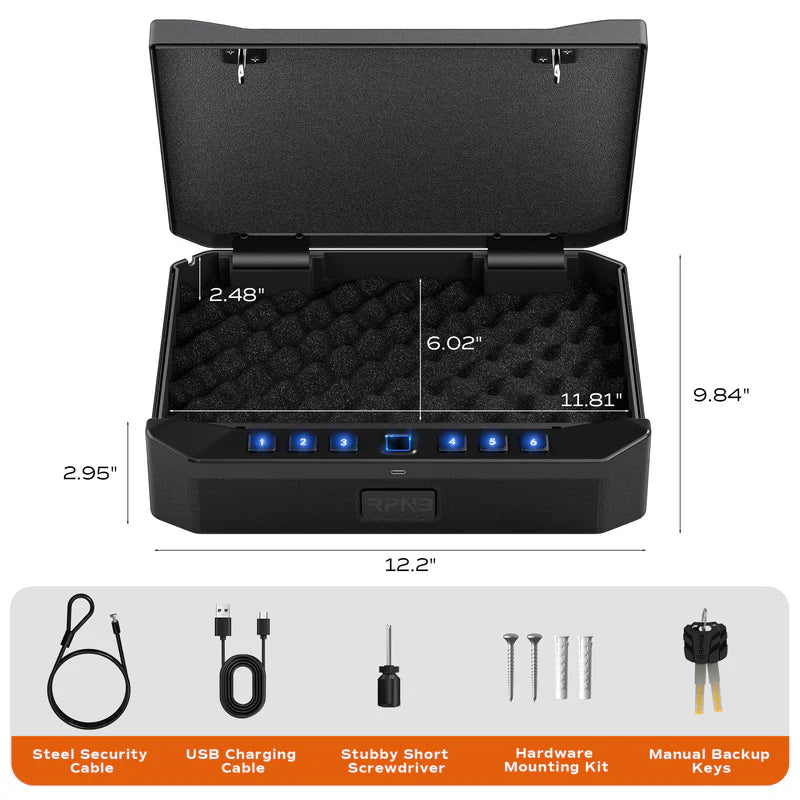 RPNB Quick Access Fingerprint Gun Safe RP2018