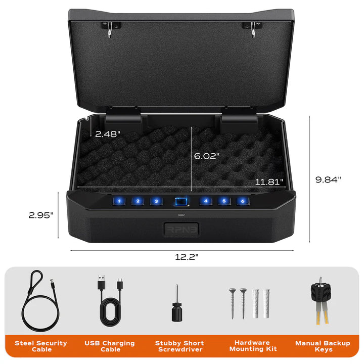 RPNB Quick Access Fingerprint Gun Safe RP2018