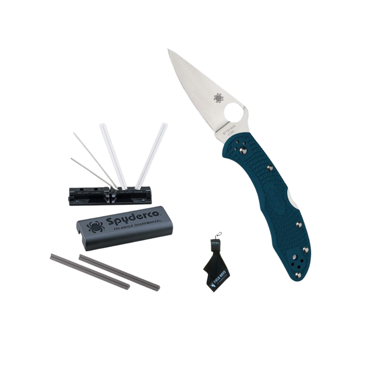 SpyderCo Endela Lightweight Knife and Knife Sharpening System Bundle