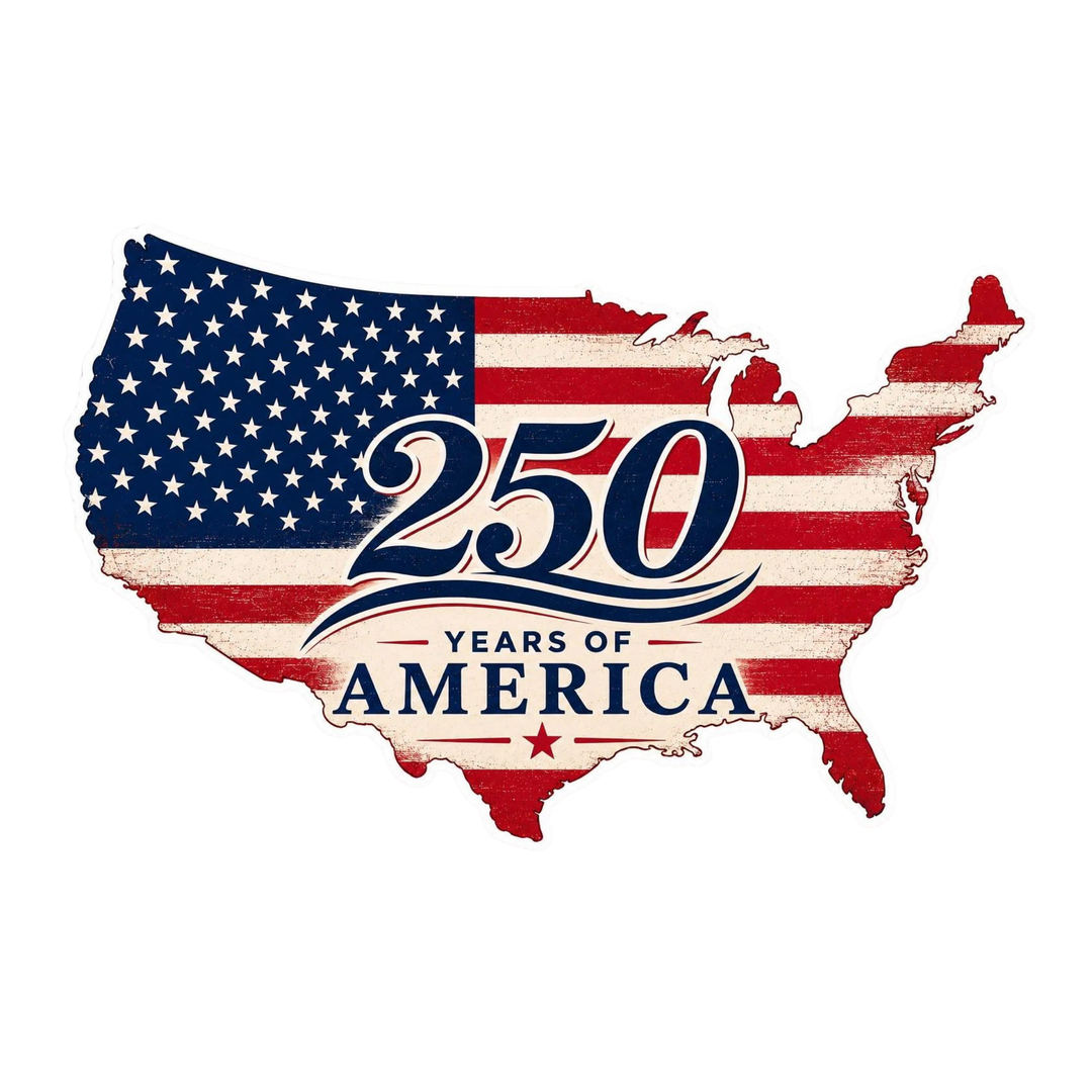 America 250 Years Car Magnet – Vintage USA Flag