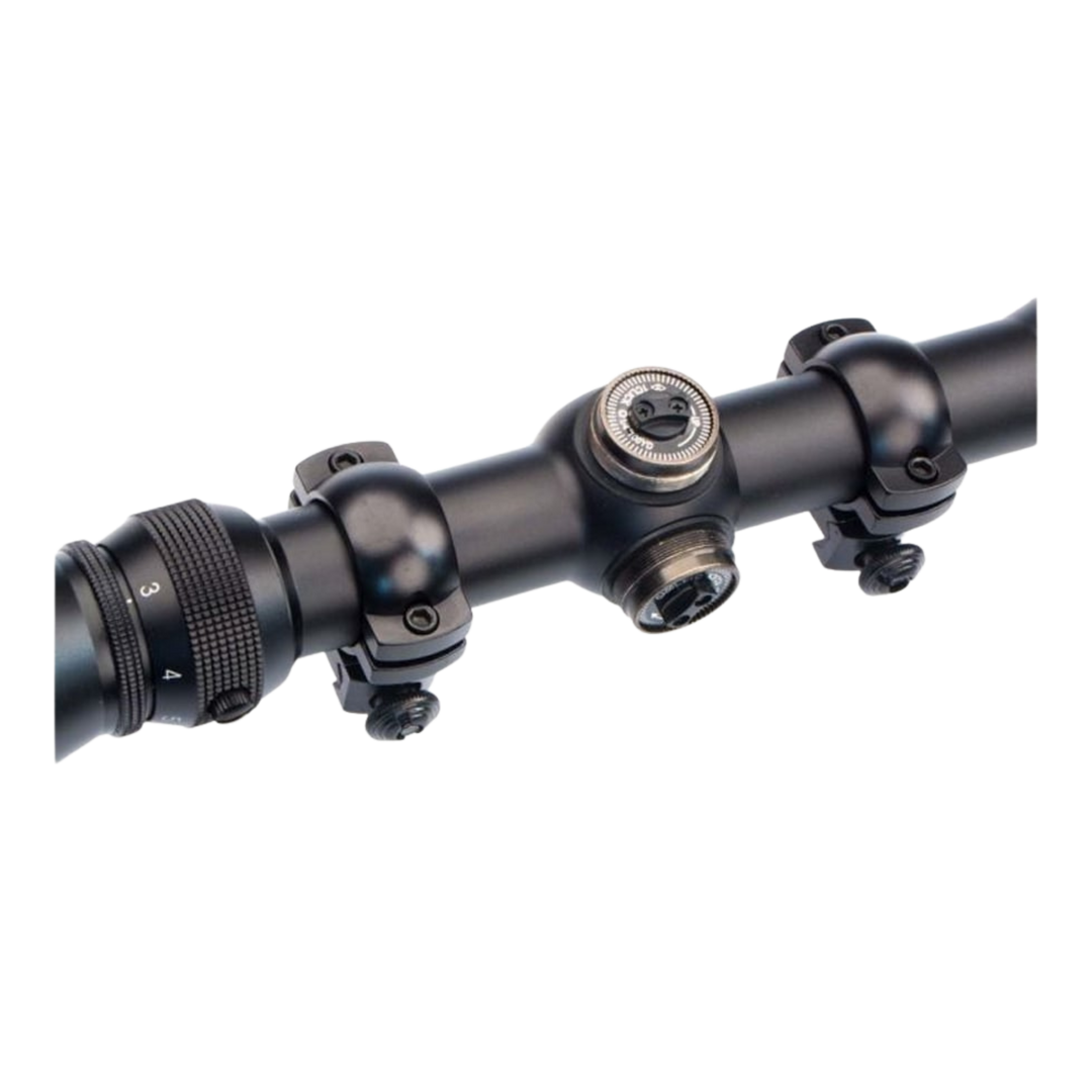 Weaver 3-9x40mm riflescope turret detail with cap removed