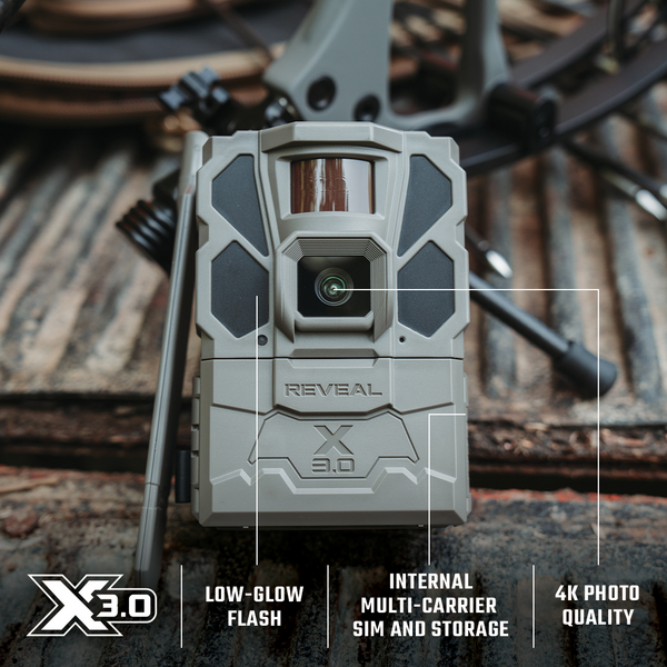 BUY 4 & SAVE! TACTACAM REVEAL X GEN 3.0  with Solar Panels, and SD Cards