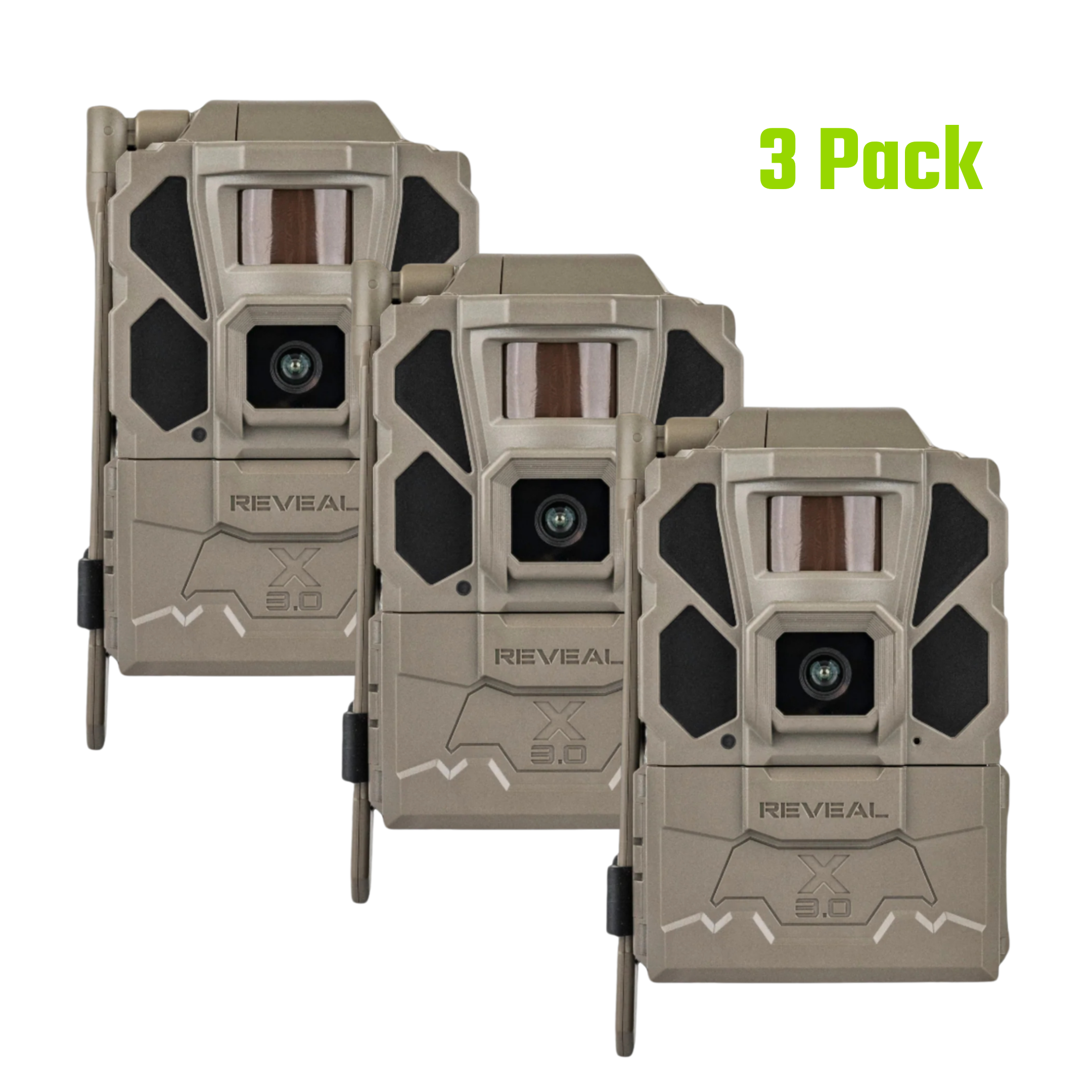 3-Pack TACTACAM REVEAL X Gen 3.0 Cellular Trail Camera Advanced Hunting Technology