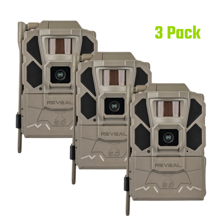 3-Pack TACTACAM REVEAL X Gen 3.0 Cellular Trail Camera Advanced Hunting Technology