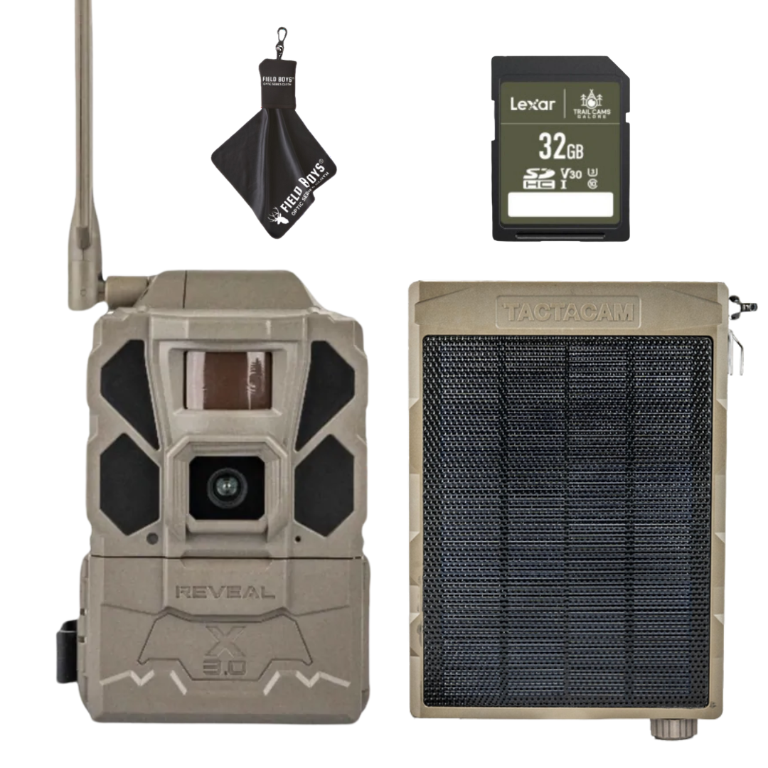 Bundle Savings! TACTACAM REVEAL X GEN 3.0 with Solar Panel, SD Card and Cleaning Cloth