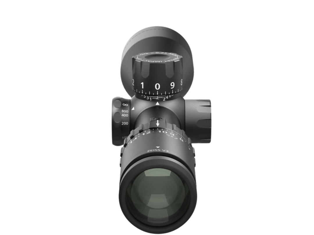 ZEISS V3 4.5-14x44 SHR riflescope objective end and external elevation turret