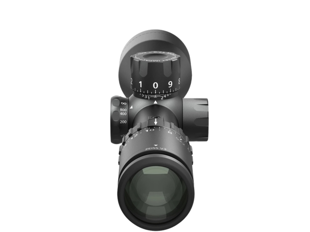 ZEISS V3 4.5-14x50 XRR riflescope objective end and external elevation turret