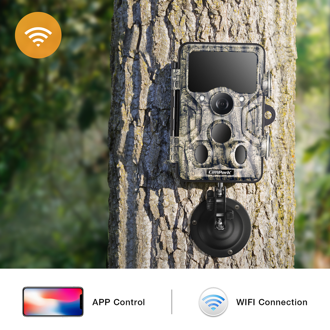 RecorCam Wildkamera WLAN mit Handyübertragung App 24MP/1296P, WiFi Bluetooth Wildtierkamera mit Nachtsicht Bewegungsmelder mit 850nm IR LEDs, Nachtsichtkamera Jagdkamera mit 32G SD-Karte RecorCam Wildkamera WLAN mit Handyübertragung App 24MP/1296P, WiFi Bluetooth Wildtierkamera mit Nachtsicht Bewegungsmelder mit 850nm IR LEDs, Nachtsichtkamera Jagdkamera mit 32G SD-Karte