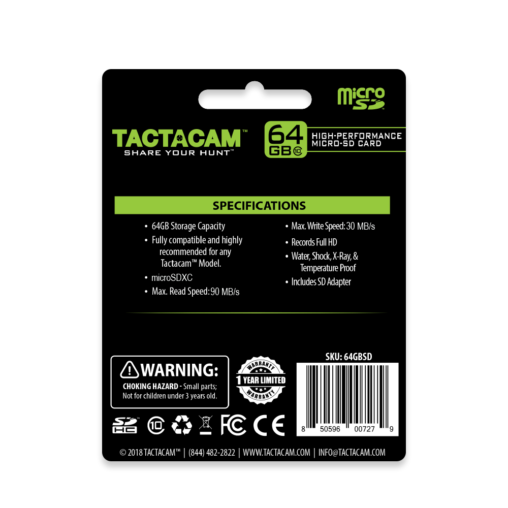 TACTACAM ULTRA MICROSD - Freedom USA Sales