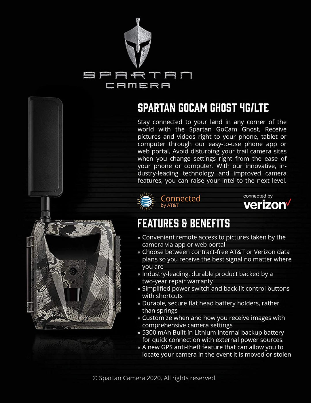 Spartan GoCam Ghost 4G/LTE Cellular Trail Camera - Freedom USA Sales