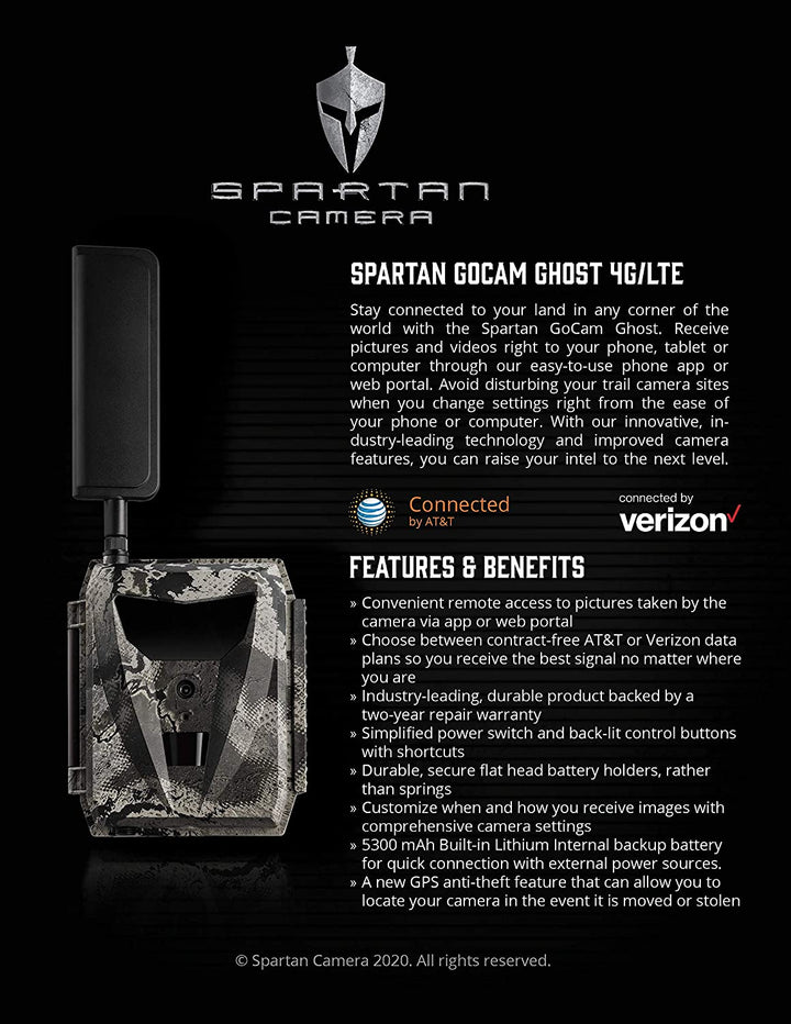 Spartan GoCam Ghost 4G/LTE Cellular Trail Camera - Freedom USA Sales