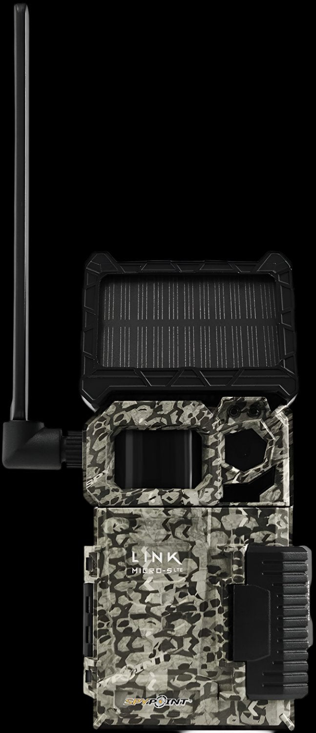 Two SPYPOINT LINK-MICRO-S-LTE Solar Cellular Trail Cameras with SD Cards, Card Reader, Spudz, and Steel Cases - Freedom USA Sales