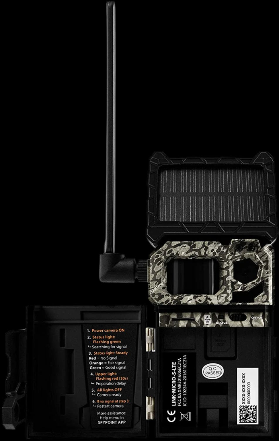 Two SPYPOINT LINK-MICRO-S-LTE Solar Cellular Trail Cameras with SD Cards, Card Reader, Spudz, and Steel Cases - Freedom USA Sales