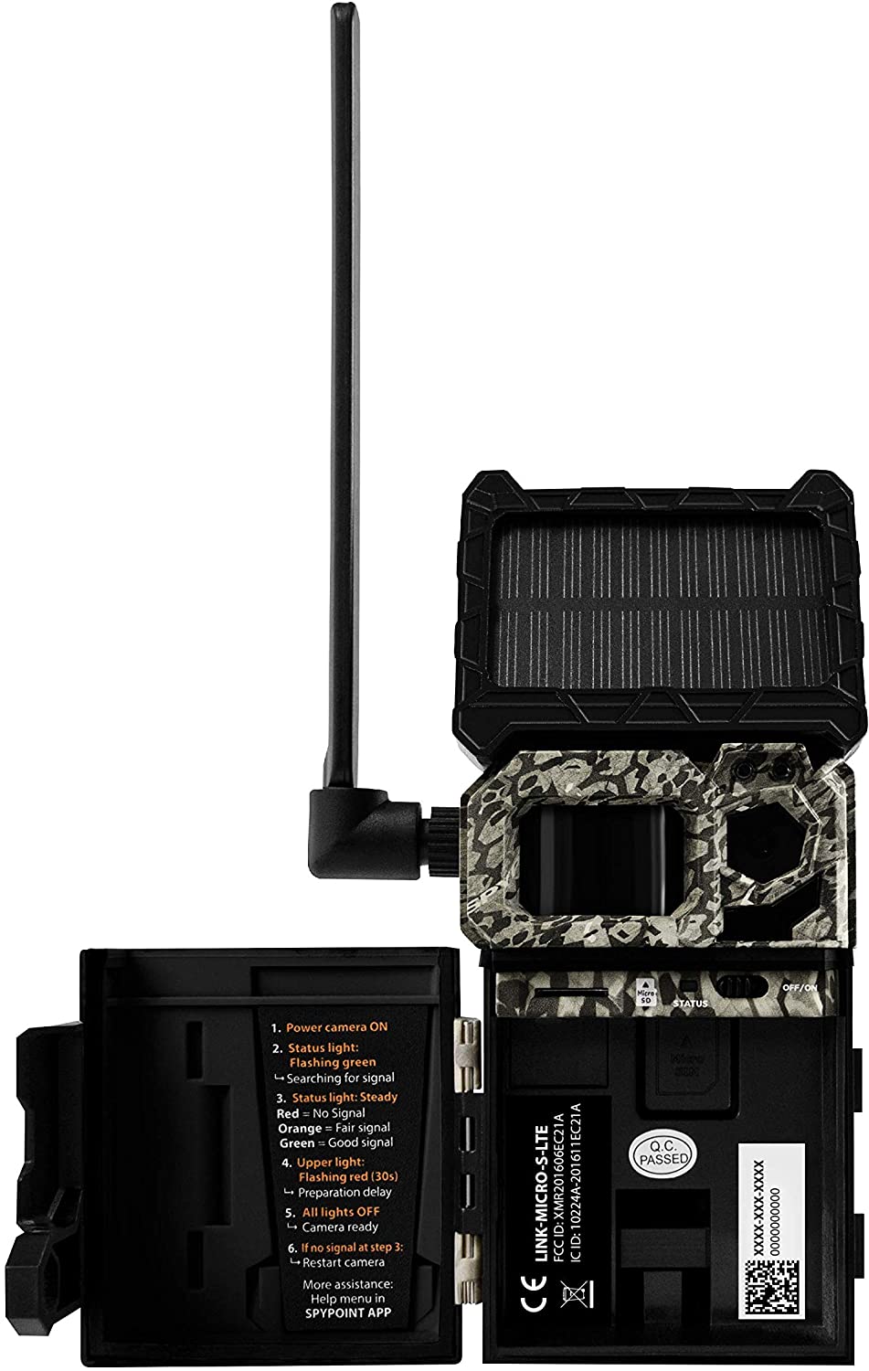 Three SPYPOINT LINK-MICRO-S-LTE Solar Cellular Trail Cameras with Lit-10 Batteries, SD Cards, Card Reader, Spudz, and Steel Cases - Freedom USA Sales